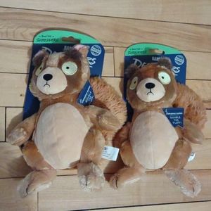 2 NWT Bark Dog Toy Tree-Hugging Teena Squirrel from Destroyers Club